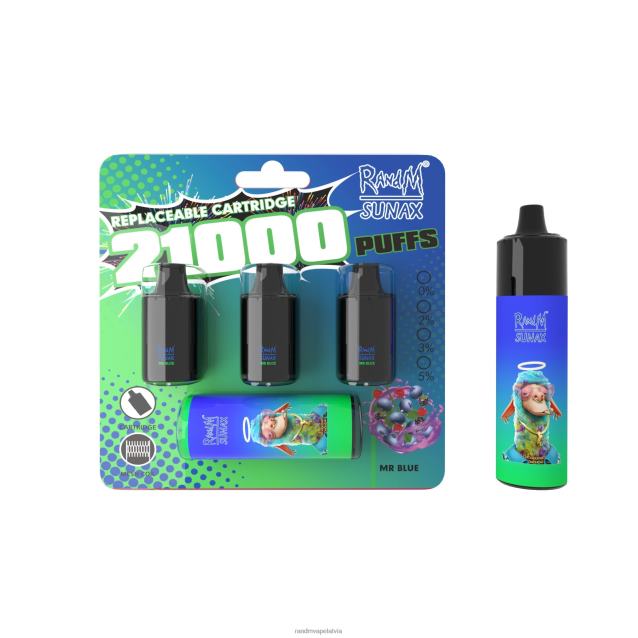 RandM Sunax 21000 gaisa plūsmas kontroles pod maināma vape ierīce 1gab - RandM Tornado Online Shop zilais kungs V4NHV274