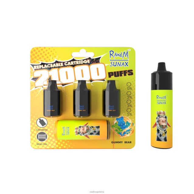 RandM Sunax 21000 gaisa plūsmas kontroles pod maināma vape ierīce 1gab - Tornado Vape Shop gumijas lācis V4NHV268