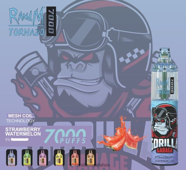 RandM Tornado 7000 gaisa plūsmas kontroles vape ierīce 1gab - Tornado Vape Shop zemeņu arbūzs V4NHV178