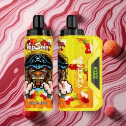 Gumijlāču garša VapSolo VIKING 12000 Puffs izmetamā e-cigarete ar 22ml e-šķidruma un 20 mg/ml vai 50 mg/ml nikotīna saturu