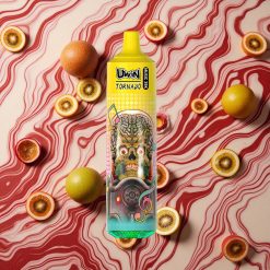 Ķīvi-Maraku-Gvajavas garša Uwin Tornado 35K mūzikas izmēģinājama e-cigarete ar līdz 35 000 ieelpu un 600mAh akumulatoru