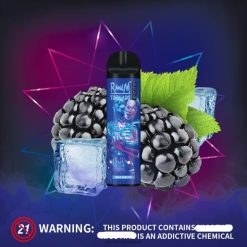 RandM Tornado 8000 gaisa plūsmas kontroles vape ierīce 1gab - RandM Vape Review zils razz ledus V4NHV237