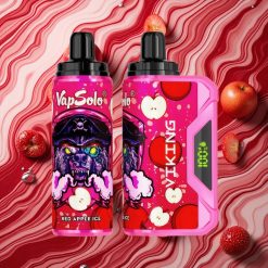 Sarkanā ābolu ledus VapSolo VIKING 12000 piepūšanas izmestais e-cigaretes 22ml e-smids 20 mg/ml & 50 mg/ml nikotīna stiprums