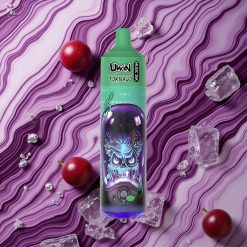 Vīnogu Ledus Uwin Tornado 35K Mūzikas Izmetamā Veipa ar 35 000 piepufēm un 600mAh bateriju
