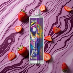 Zemenes-Vīnogu UWIN Crystal 10000 Puffs Vienreizlietojamais Vape ar RGB apgaismojumu, Nikotīna stiprums: 0%, 2%, 3%, 5%