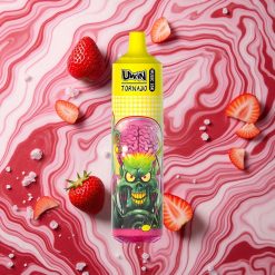 Zemeņu Ledus Uwin Tornado 35K Mūzikas Vienreizlietojamais Vape ar 35 000 piepildījumiem un 600mAh akumulatoru
