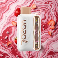 Zemeņu Ledus VOZOL STAR Vienreizlietojamais Vape līdz 40000 piepūtēm, 1000mAh baterija, 20/50mg/ml nikotīna līmenis