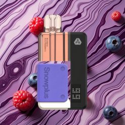 Zilā oga skābā aveņu Snowplus Swift 15000 iepūšamās e-cigaretes komplekts, iekļauts: lādējama baterija