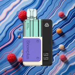 Zilā Rātene Snowplus Swift 5000 Puffs Prefilled Pod Kit ar 1000 mAh akumulatoru un 2+10 ml e-šķidruma tilpumu